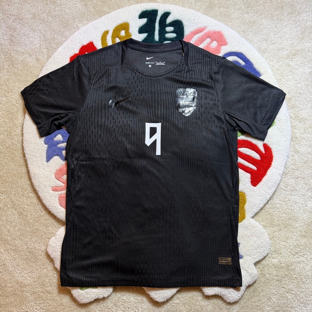 Nike Norway Haaland #9 Player Edition Jersey Black Mens Medium